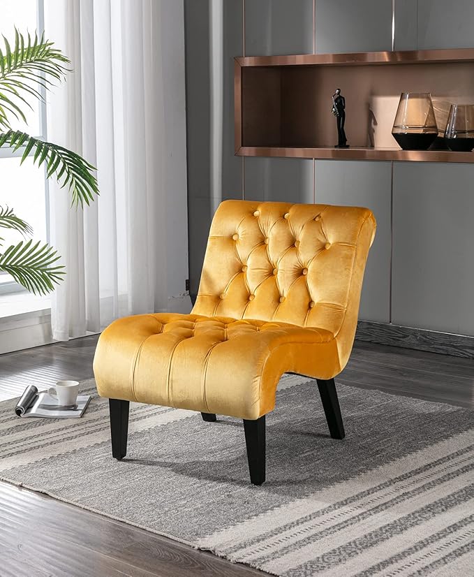 KINFFICT Velvet Accent Lounge Chair for Living Room