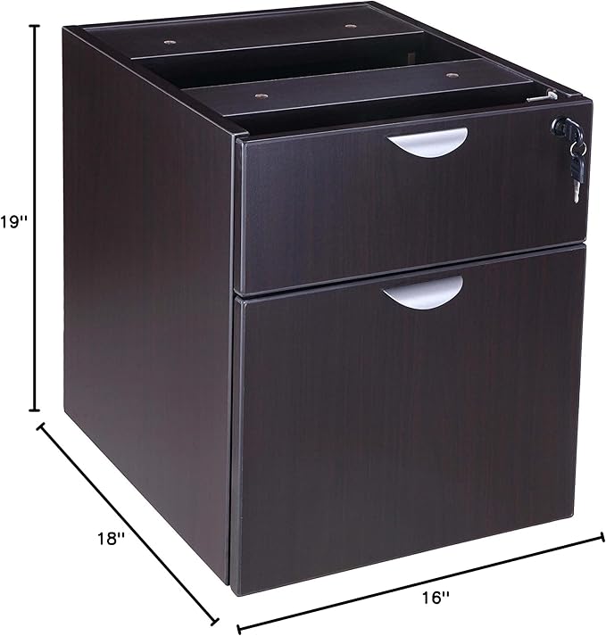 BOSS N108-MOC 2 Hanging Pedestal Box File 3/4 Mocha