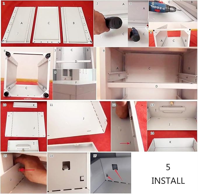 Filing Cabinet Multi-Drawer Mobile Office Cabinet with Locking File Drawer Cabinet Metal Data Cabinet (Color : White Size : 5)