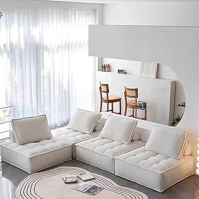 Modular Sectional SofaSectional Modular Sofa Modern Armless Single Square SofaModular Sectional SofaSponge Sectional Sofa Couch for Living Room Modular Sofa Couch(85x85cm)