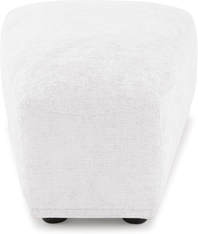Furniture of America Tatiana Modern Chenille Modular Wedge Ottoman for Living Room Office Free-Combined FSC &amp Oeko TEX Certified White