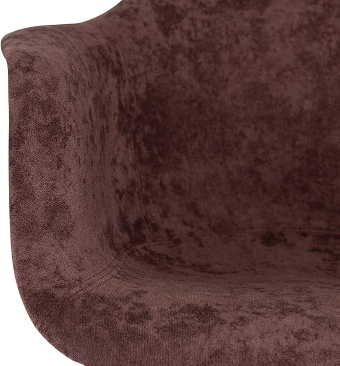 Maykoosh Velvet Accent Chair - Modern Eiffel Base Living Room Chair - Elegant Metal &amp Wood Design