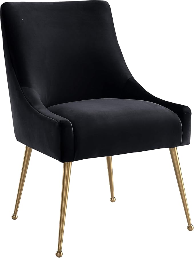 Tov Furniture Beatrix Velvet Dining Side Chair (Black)