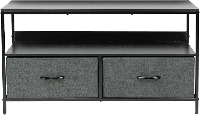 Sorbus TV Stand Dresser with 2 Drawers - Television Riser Chest with Storage - Bedroom Living Room Closet &amp Dorm Furniture