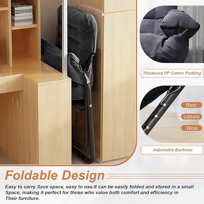 Lazy Chair with Ottoman Modern Lounge Accent Chair with Armrests and Side Pocket Leisure Sofa Armchair Reading Chairs with Footrest for Living Room Bedroom Dorm &amp Office Gray