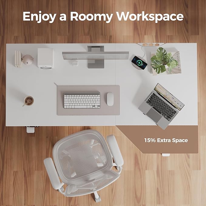 Mericonia L-Shaped Standing Desk with Cable Management Corner Stand Up Desk Electric Adjustable Computer Desk for Home Office Work