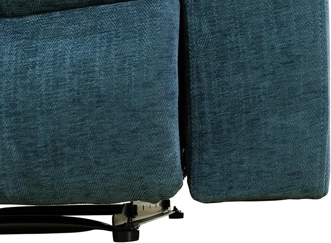 Manual Linen Recliner Chair Sofa for Living Room35 Ergonomic Reclining Chair with 10 Arm/Upholstered Seat/Metal FrameModern Single Couch for Rv Sofa/Home Theater Seating/Office(Blue)