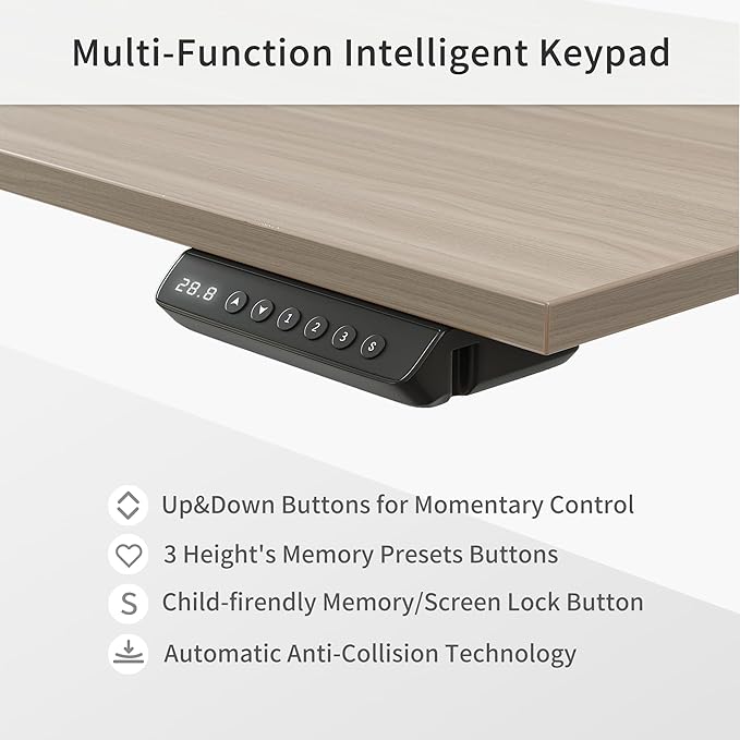 FEZIBO Electric Height Adjustable Stand up Desk for Home Office 63 L Shaped Executive Standing Desk with 3-Drawer File Cabinet Computer Desk with Storage Cabinets White Frame/Light Walnut Top