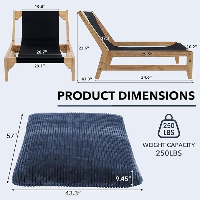 Modern Accent Chair Comfy Corduroy Upholstered Living Room Chair with Cushion Comfortable Accent Sofa Chair with Wooden Frame Armless Lazy Sofa for Living Room Bedroom (Blue) | Cushion