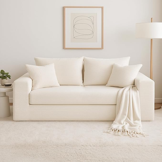 Convertible Sofa Bed 78 Oversized Boneless Loveseat Couch 2 in 1 Foldable Futn Bed Couch in A Box Folding Sleeper Sofa Chair for Living Room No Assembly Required Grey