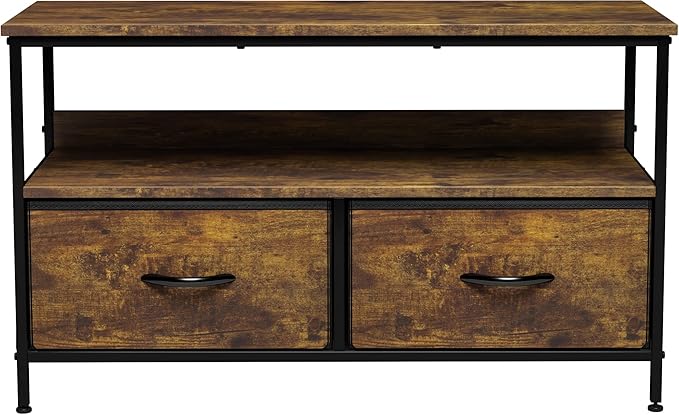 Sorbus TV Stand Dresser with 2 Drawers - Television Riser Chest with Storage - Bedroom Living Room Closet &amp Dorm Furniture