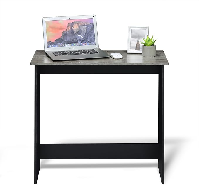 FURINNO Simplistic Study Table For Residential Use French Oak Grey 15.5 in x 31.5 in x 29.75 in (D x W x H)
