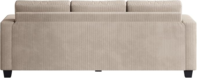 Fadware Sofa Couch 3 Seater Sofa with Suppleness Armrests Fabric Deep Seat Sofa with Upholstered Cushion&amp Backrests Modern Comfy Couch for Living Room Apartment