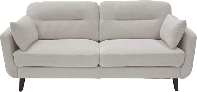 Serta Sierra Living Room Modern Design Microfiber Upholstered Couch Ideal for Smaller Spaces 73 Sofa Ivory