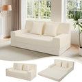 MeMoreCool Boneless Folding Queen Sofa Bed – Corduroy Convertible Futon Sleeper Couch with Foam Core &amp Pillow Washable Cover Space-Saving Floor Sofa for Living Room Guest Bedroom Apartment