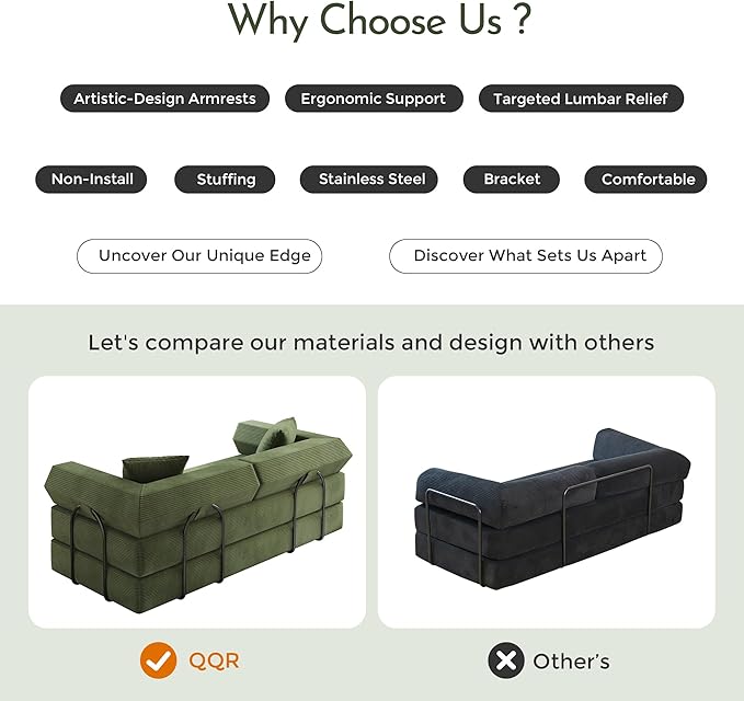Convertible Floor Sofa Bed with Fixed-Shape Frame King Size Floor Sleeper 5-in-1 DIY Combination Modular Sofa Modular Chenille Folding Mattress Couch for Living Room Bedroom Playroom (Green1)