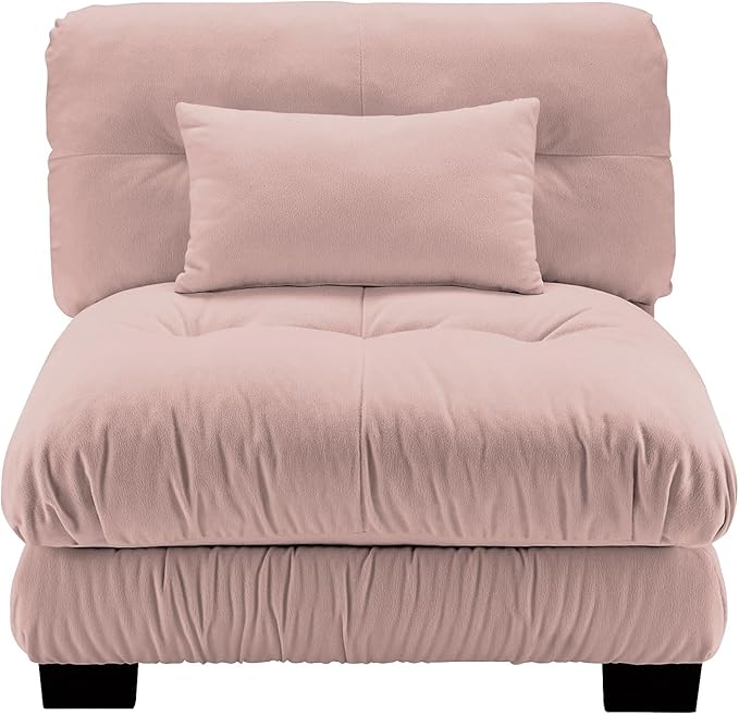 SoarFlash Velvet Sectional Middle Position Sofa Pink