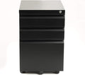 American Furniture Classics 23001 Metal File Cabinet Black Powder Coated Steel