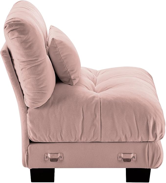 SoarFlash Velvet Sectional Middle Position Sofa Pink