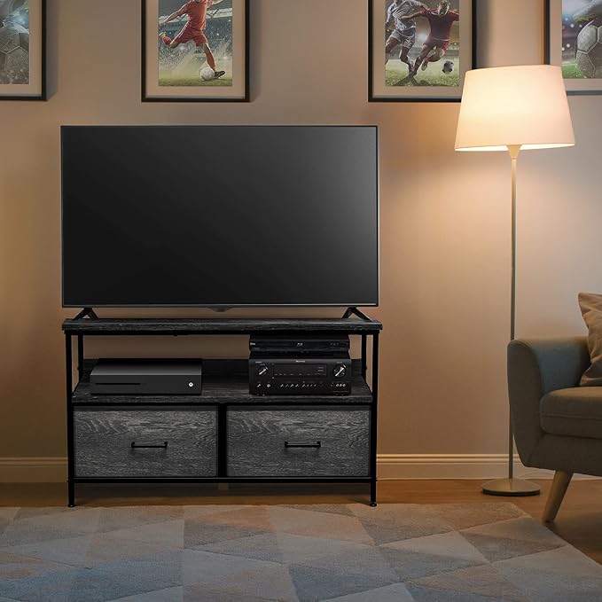 Sorbus TV Stand Dresser with 2 Drawers - Television Riser Chest with Storage - Bedroom Living Room Closet &amp Dorm Furniture
