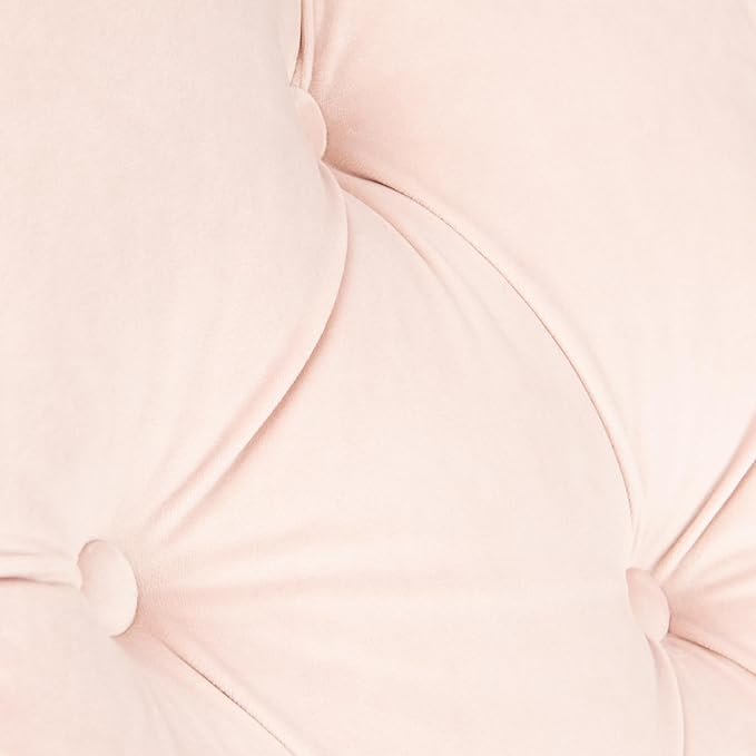 Safavieh Home Colin Blush Pink Velvet and White Washed Tufted Club Chair