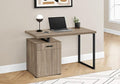 Penau Computer Desk for Home Office Modern Laptop Desk with Storage Drawers 48l Taupe Finish Black Metal Versatile Left/Right Setup