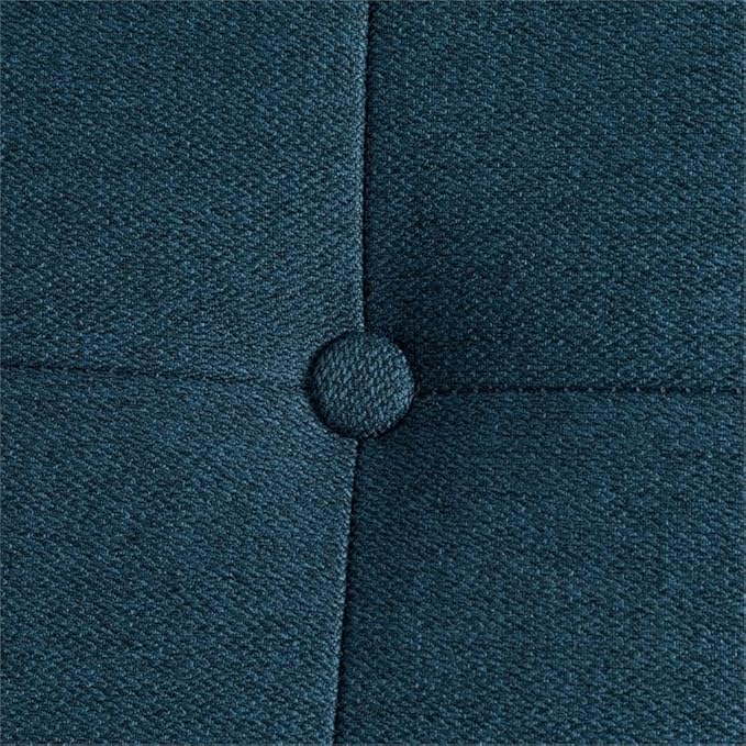 Pemberly Row Accent Chair Blue Polyester Fabric Solid Wood Legs with Espresso Finish 30 x 27.25 x 31.5 in. Button-Tufted Mid-Century Modern Design Living Room or Lounge Chair