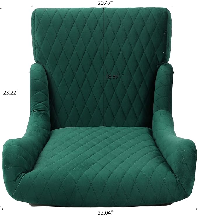 HomVent 1PCS Chair with Super High Wing-Back Velvet/PU Leather Upholstered Armless Throne Chair with Diamond Lattice Design Retro Elegant Side Chair for Living RoomKitchen