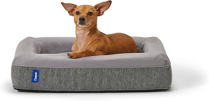 Casper Dog Bed Plush Memory Foam Small Gray 26.0L x 19.0W x 6.0Th