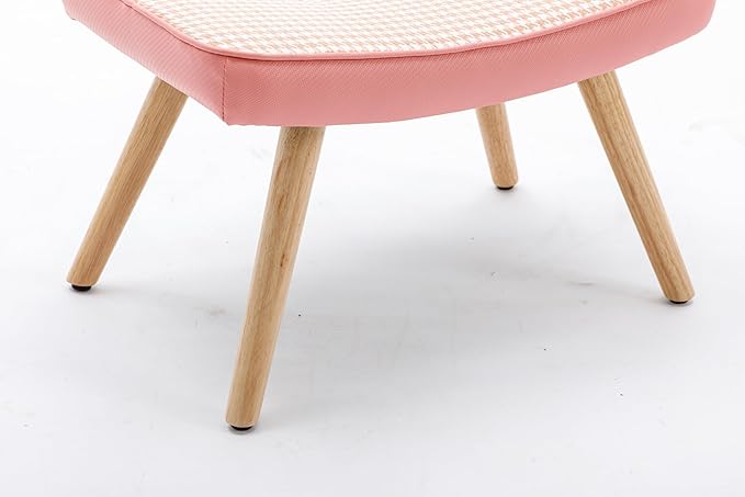 Generic Wooden Step OttomanWooden Step Stool for AdultsSquare Cushion Foot StoolSmall Stool with Non Slip PadWood Stool Suitable for Bedroom Living Room and KitchenPink