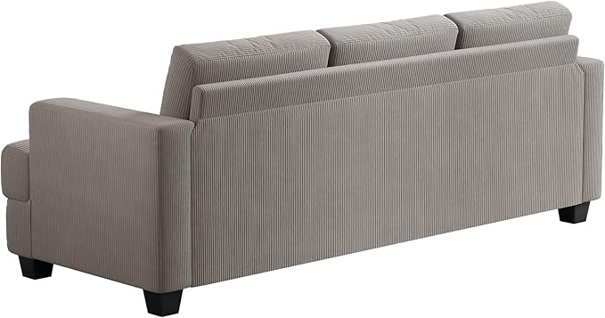 Fadware Sofa Couch 3 Seater Sofa with Suppleness Armrests Fabric Deep Seat Sofa with Upholstered Cushion&amp Backrests Modern Comfy Couch for Living Room Apartment