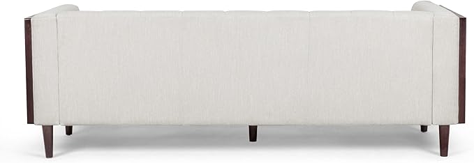 McLarnan Tufted 3 Seater Sofa - Beige/Brown