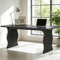 Tribesigns 63 Large Desk for Home Office Spacious Executive Computer Desk with Ample Leg Room Double PC Gaming Writing Table Study Desk with Sturdy Legs Black