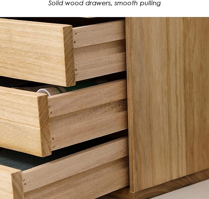 Desktop File Cabinet - Desktop Storage Box with Drawers Wooden Desktop File Cabinet Multilayer Desktop Organizer Storage Box with Drawers for Monitor Stand/Printer Platform (A 4 Drawer)