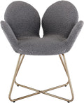 Modern Velvet Accent Chair Comfy Cute Upholstered Vanity Desk Chair wMetal Legs Soft CushionArmchair for Living Room 2PCSet