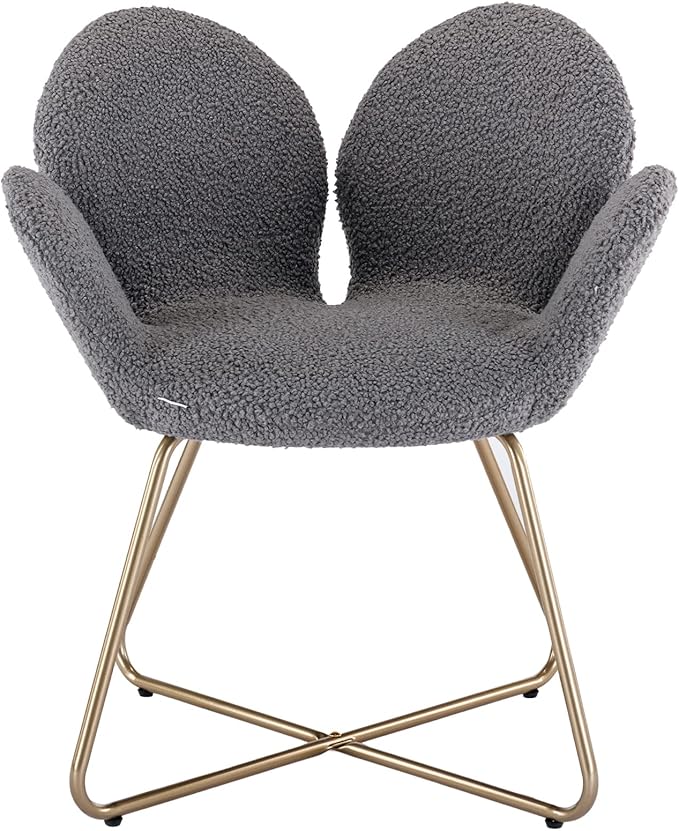 Modern Velvet Accent Chair Comfy Cute Upholstered Vanity Desk Chair wMetal Legs Soft CushionArmchair for Living Room 2PCSet