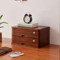 Desktop File Cabinet - Desktop Organizer Storage Box Desktop Drawer Cabinet with Lock 1/2/3/4 Tier Wooden Flat File Cabinet Storage Desktop Storage Cabinet/Data Cabinet (D 2 Drawer)