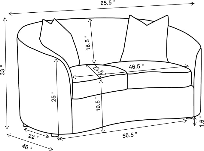 Coaster Home Furnishings - Rainn - Wood - Boucle Upholstered Loveseat with Sloped Arms and Accent Pillows - Living Room - Latte - 509172