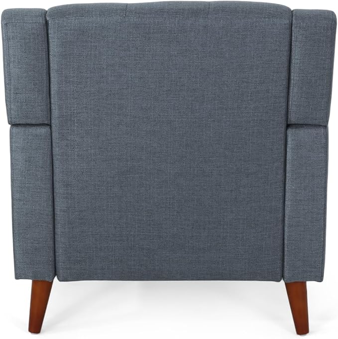 Greenmont Upholstered Armchair - Dark Grey Fabric Modern Chair for Living Room Bedroom or Office