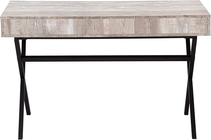Computer Desk Home Office Laptop Storage Drawers 48 l Work Beige Laminate Black Metal Contemporary Modern