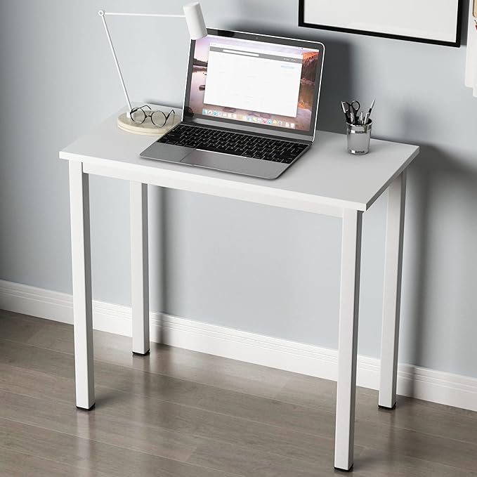 soges 31.5 inches Small Desk Writing Study Worksation for Home Office Computer Desk White YL-AC3-80WW