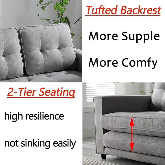 Folding Futon Sleeper Sofa with Pull Out Couch BedModern Velvet Loveseat Sleeper Convertible to Full Size Floor Couches Bed for Living Room Bedroom Small Space (Gray)