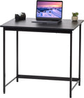 IRIS USA Inc. 32 Inch Modern Laptop and Computer Desk Office Table for Home Office Water and Scratch Resistant Surface Gaming Desk Easy to Assemble Black Desk