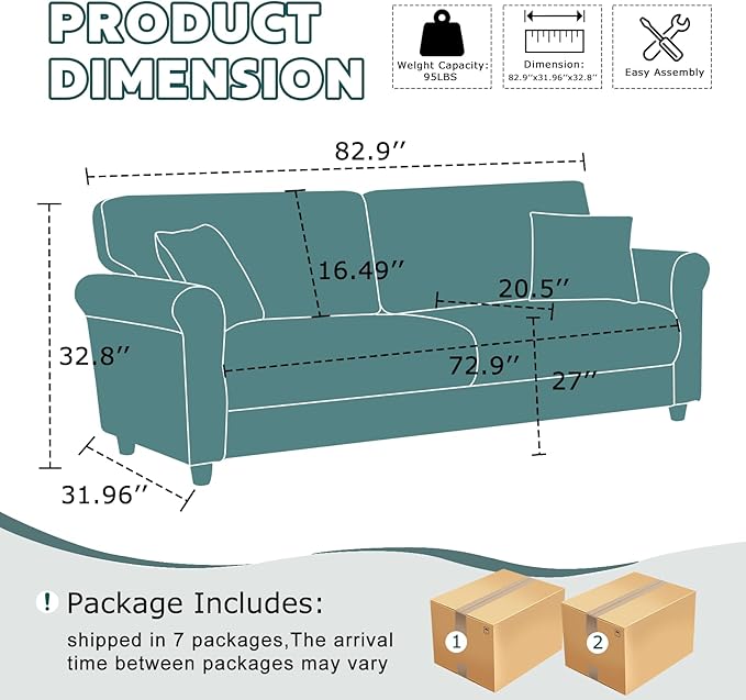 Modern Loveseat Sofa for Living RoomLove Seat with 2 SeaterVelvet Loveseat SofaSmall Couch for Living RoomBedroomOffice and Small Space(Light Blue)