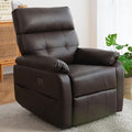 Massage Chair Recliner with HeatManual Recliner Chair for AdultsLazy Boy Recliner Chair with Cup Holder2 PocketsAdjustable BackrestFootrestOversizedHeavy Duty (Dark Brown)