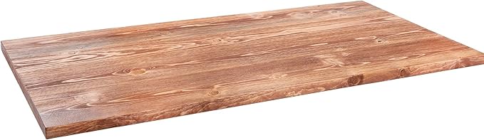 Restore by Pipe DÉCOR Solid Wood Office Desk Top Reclaimed Ponderosa Pine Wood in Sunset Cedar 48 in. x 24 in. x 1.25 in.