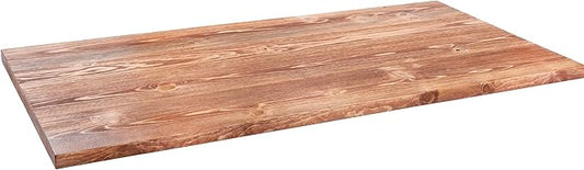 Restore by Pipe DÉCOR Solid Wood Office Desk Top Reclaimed Ponderosa Pine Wood in Sunset Cedar 48 in. x 24 in. x 1.25 in.