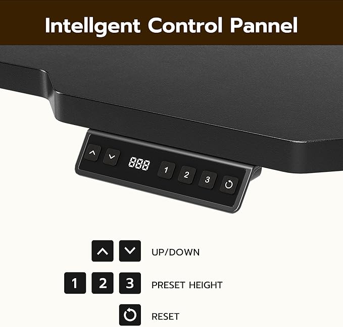 51 Reversiable L-Shaped Electric Standing Desk Adjustable Height Gaming Stand Up Corner Desk Sit Stand Home Office Computer Desk with Splice BoardBlack Top