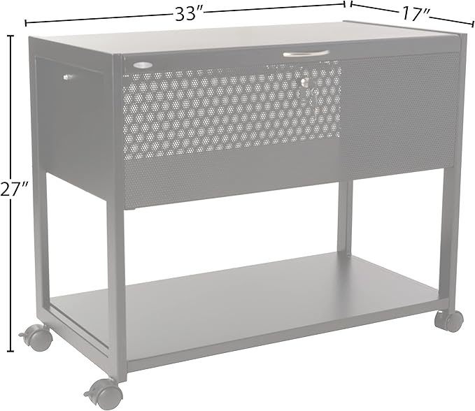 Safco Mobile File Cart Fits Letter and Legal-Size Hanging Folders Includes a Locking Lid &amp 2 Keys