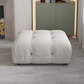 WJShome Modular Sectional Sofa Velvet U Shaped Couch OttomanBeige